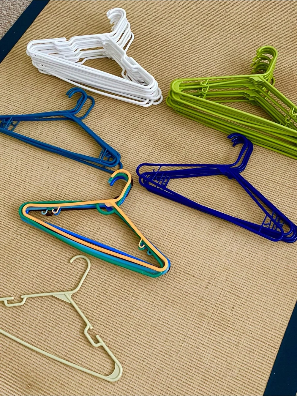 No Wire Hangers EVER! 45 + 1 Plastic Hangers. White,Green,Navy,Blue,Multicolors.